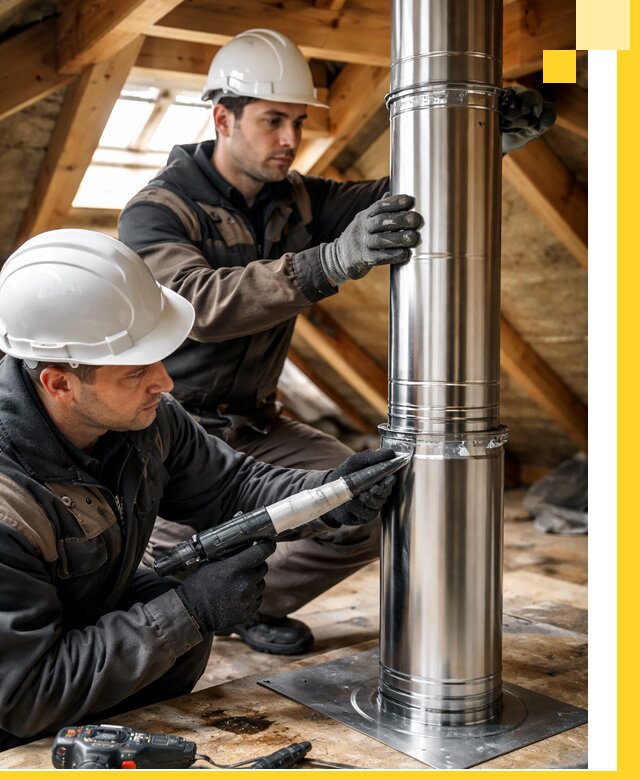 Монтаж дымоходов для каминов в Костомукше с гарантией качества