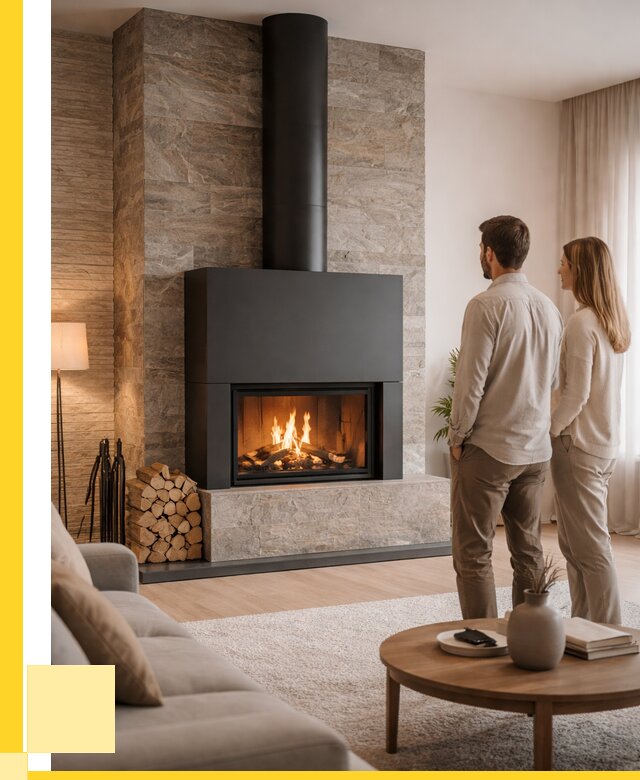 Закрытые камины под ключ в Костомукше от 122424 р., ЭриданКтм