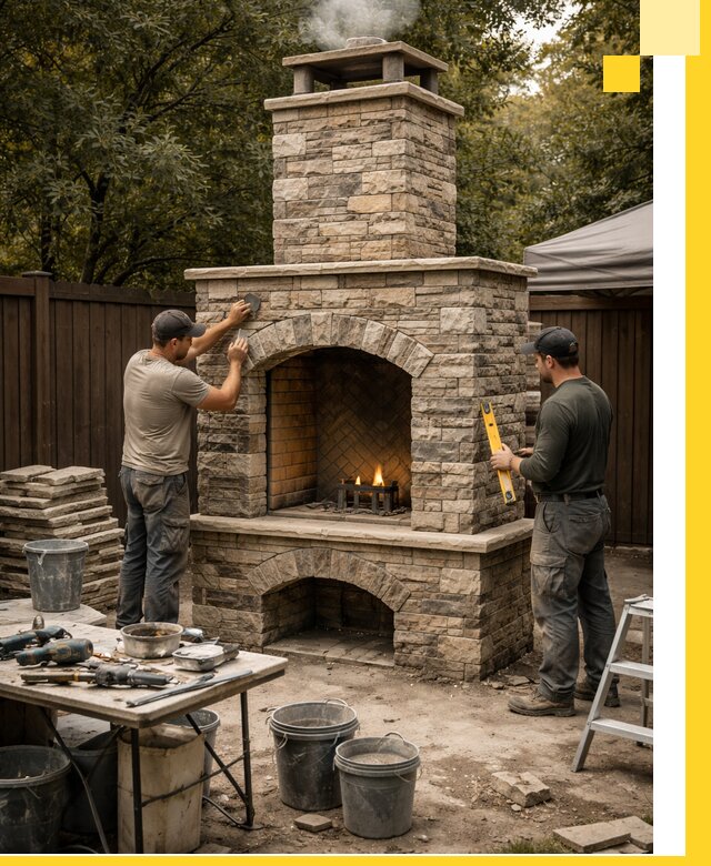 Проектирование и установка уличных каминов в Костомукше