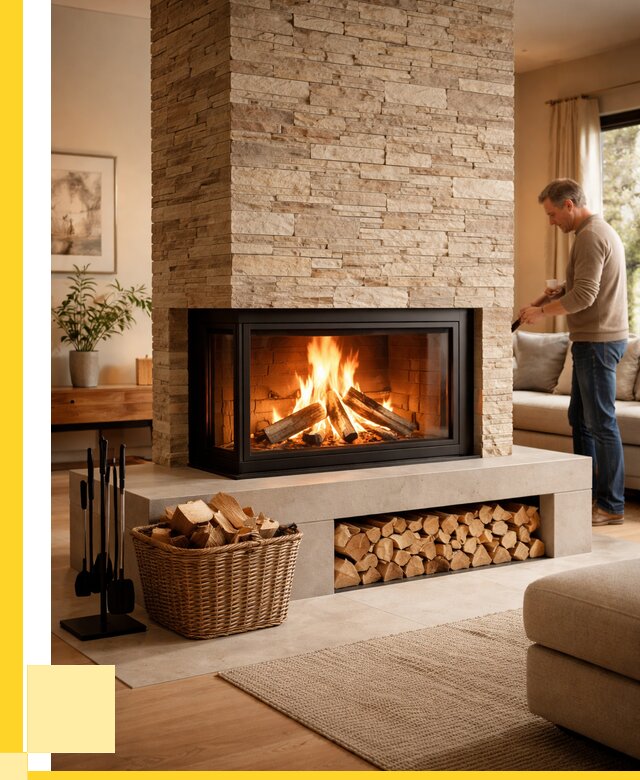 Дровяной камин под ключ в Костомукше от 204040 р. | ЭриданКтм