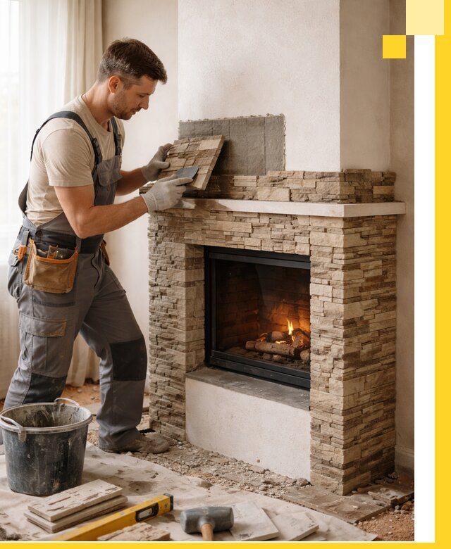 Изготовление и монтаж каминов для дома под ключ в Костомукше