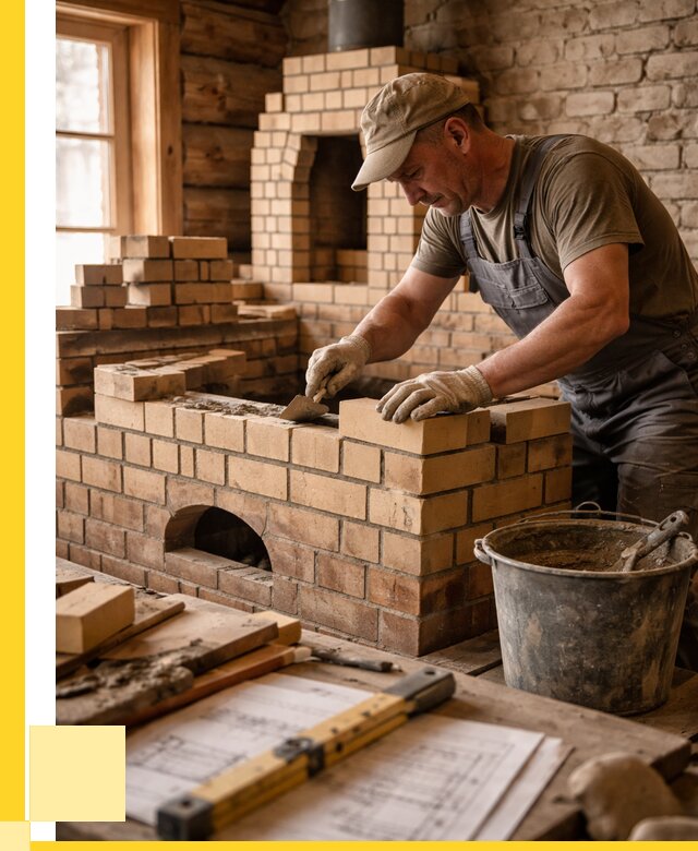 Кладка печей из кирпича в Костомукше цены от 30606 р. - ЭриданКтм