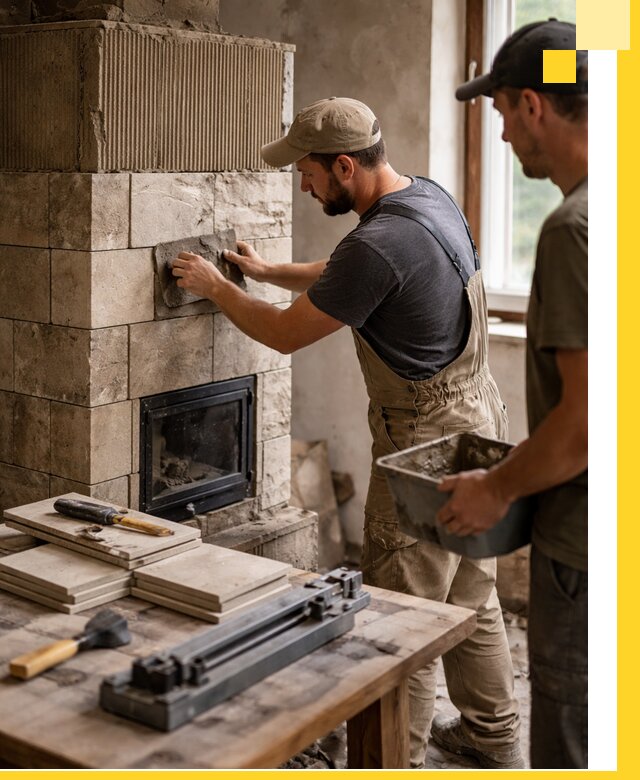 Профессиональная облицовка печей в Костомукше: керамика и камень