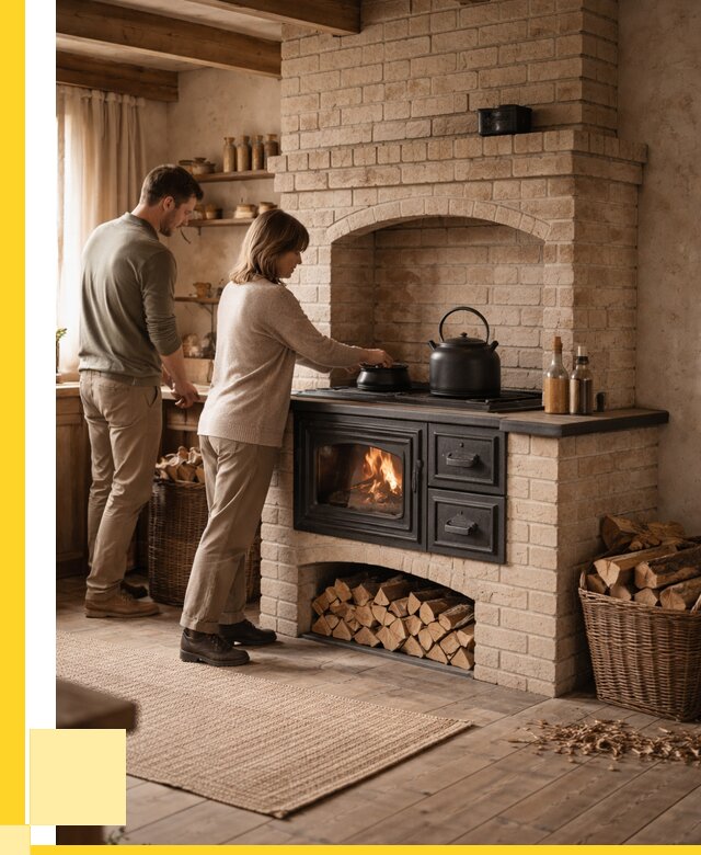 Печи с плитой в Костомукше от 45909 р. | ЭриданКтм — кирпичная печь