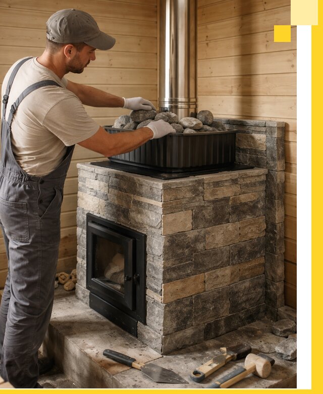 Печи для парной в Костомукше, производство, монтаж и обслуживание