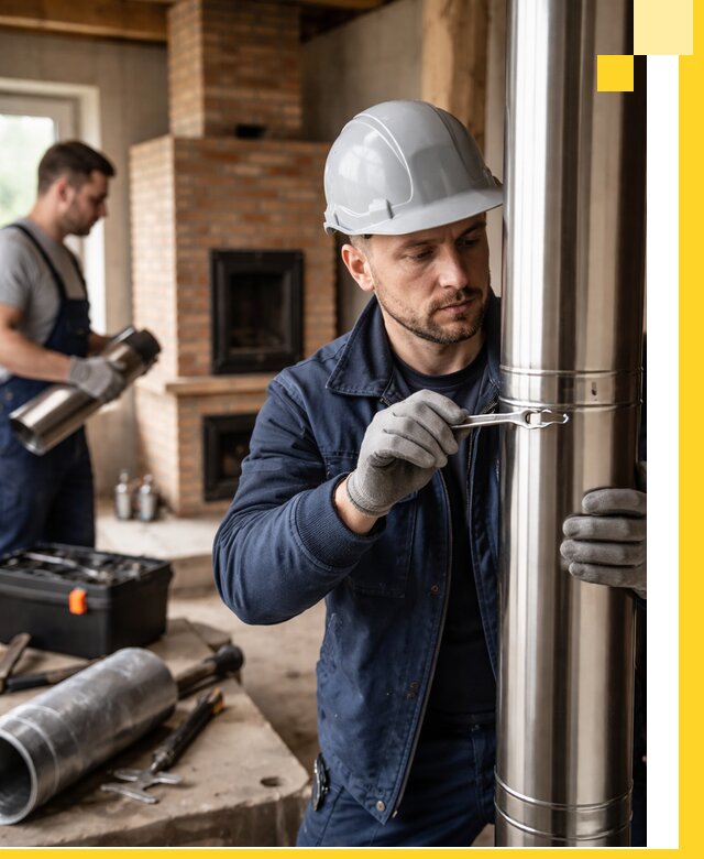 Профессиональный монтаж дымоходов для печей в Костомукше