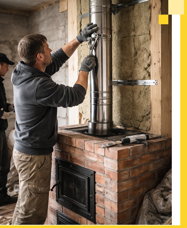 Изготовление и монтаж печей и дымоходов под ключ в Костомукше