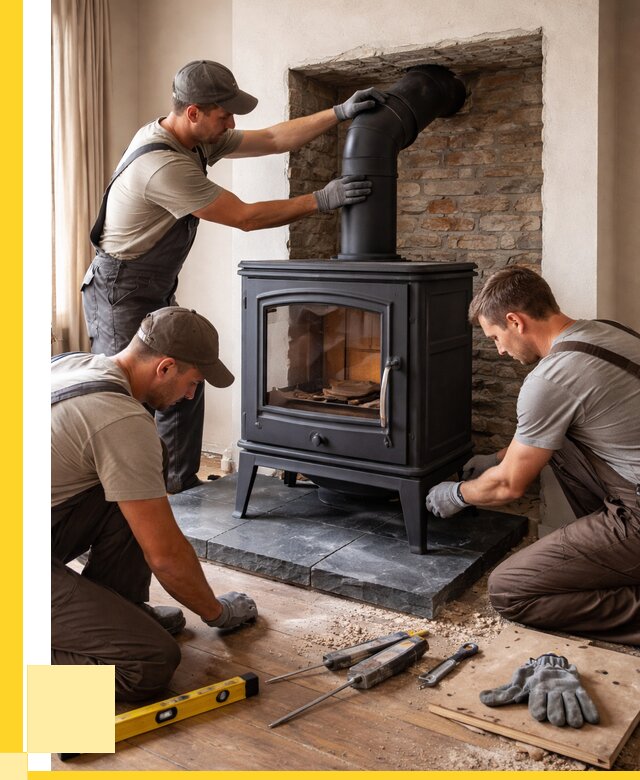Монтаж печи камина в частном доме в Костомукше от 25505 р. | ЭриданКтм