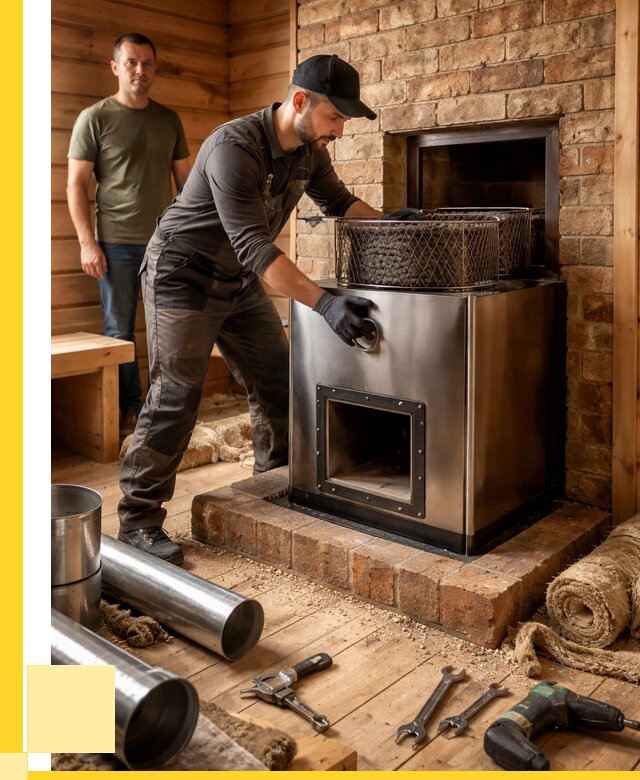 Монтаж банных печей под ключ в Костомукше от 18364 р., ЭриданКтм