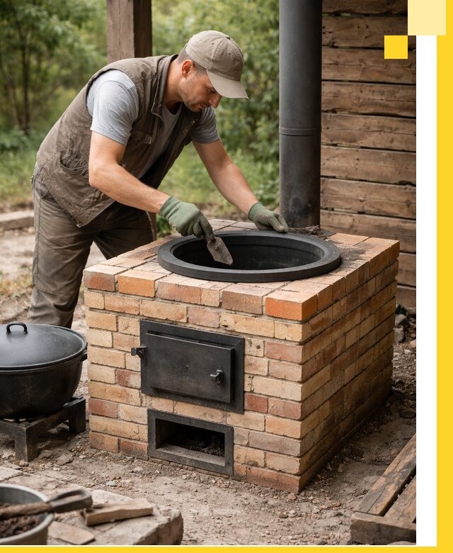 Изготовление и установка печей для казана в Костомукше под ключ