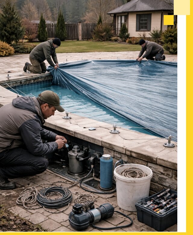 Консервация бассейнов в Костомукше: подготовка к длительному хранению