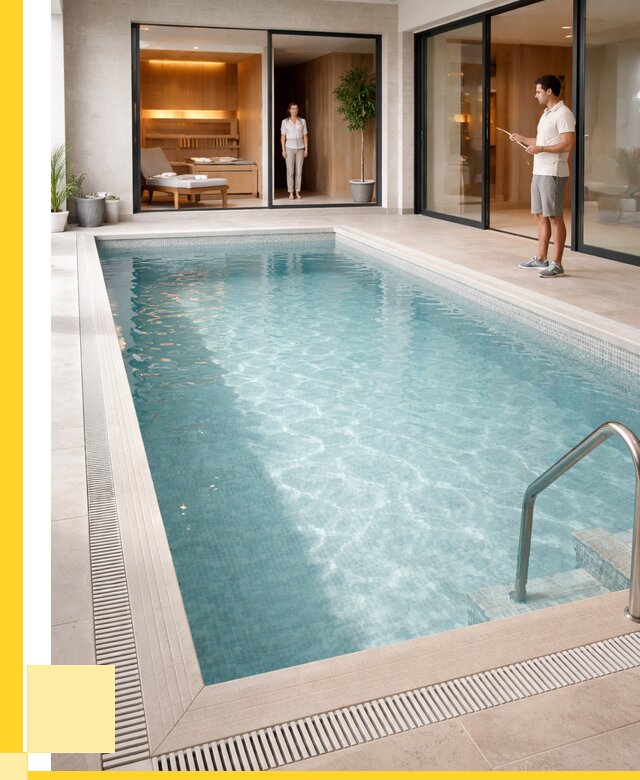 Отделка бассейна пленкой ПВХ в Костомукше от 3571 р. - ЭриданКтм