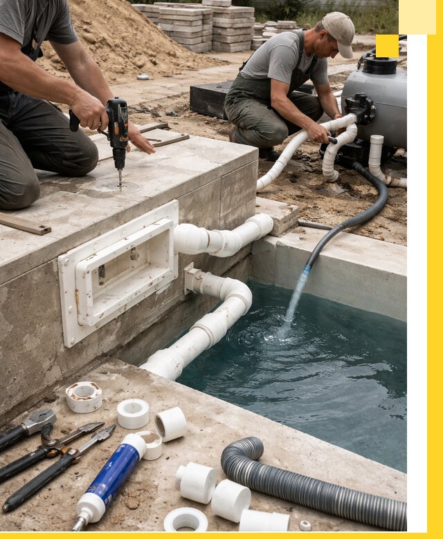 Строительство скиммерных бассейнов под ключ в Костомукше