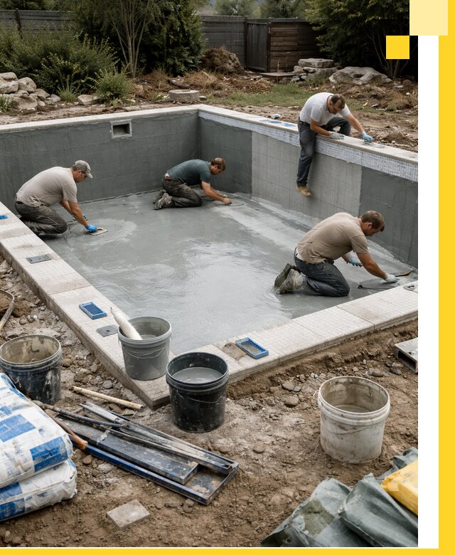 Изготовление и монтаж чаши бассейна под ключ в Костомукше