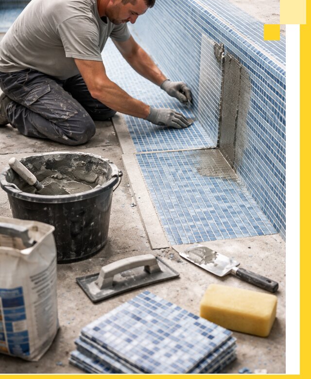 Укладка и ремонт мозаики для бассейнов под ключ в Костомукше