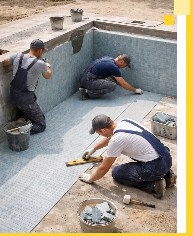 Укладка и установка плитки для бассейнов под ключ в Костомукше