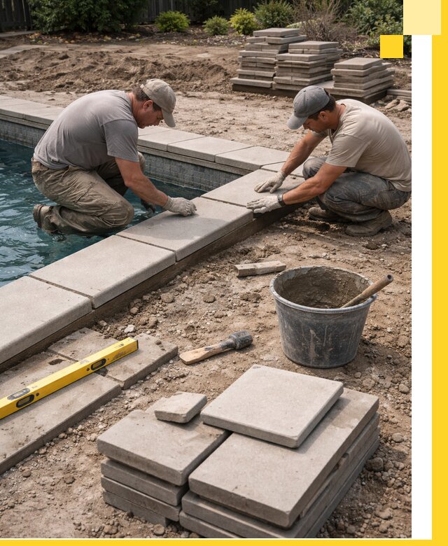 Установка и изготовление копингового камня для бассейнов в Костомукше