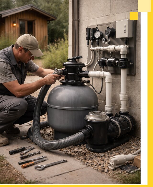 Продажа и монтаж фильтров и насосов для бассейнов в Костомукше