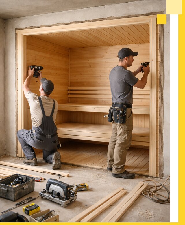 Монтаж саун под ключ в Костомукше — проектирование и установка