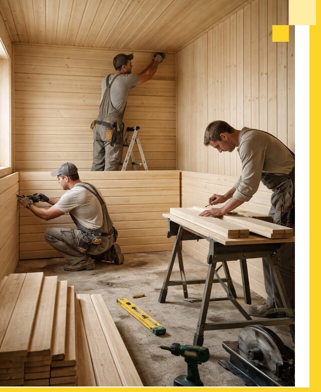 Обшивка саун в Костомукше из натуральной древесины под ключ