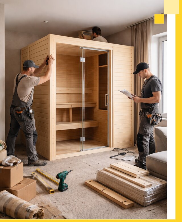 Установка и благоустройство саун в квартире в Костомукше