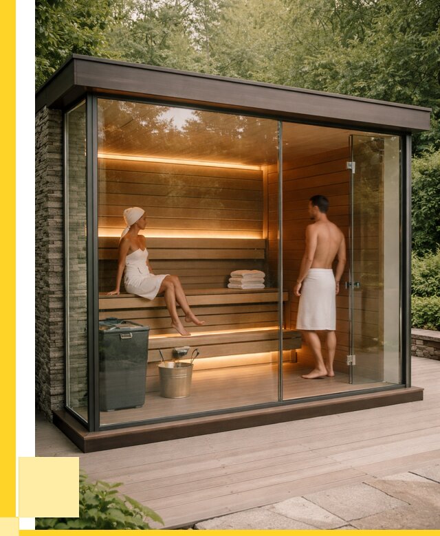 Сауна стеклянная и двери для сауны в Костомукше от 255050 р. | ЭриданКтм