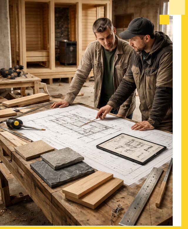 Проекты бань под ключ и планы строительства в Костомукше