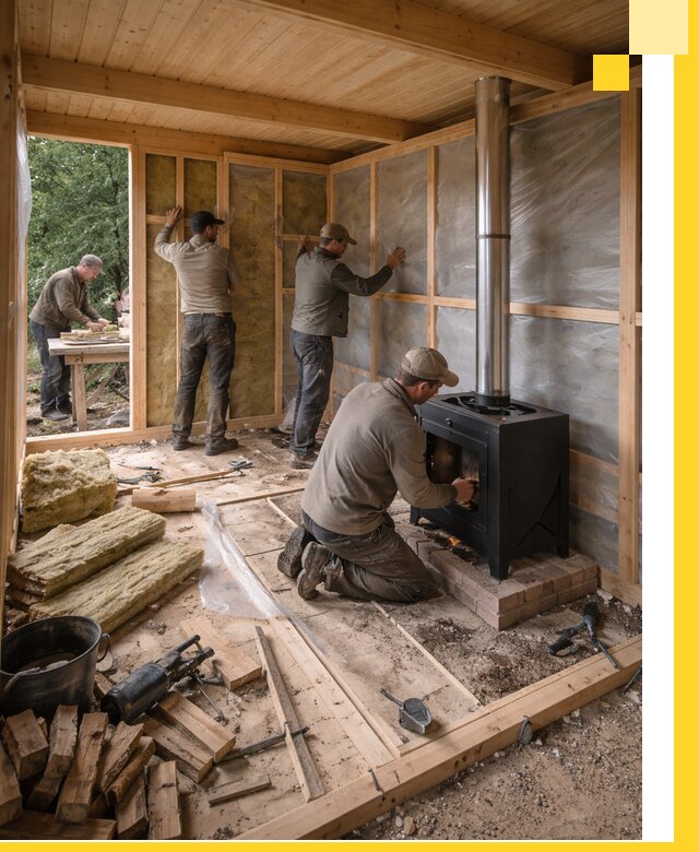 Профессиональный монтаж бань под ключ в Костомукше для дома