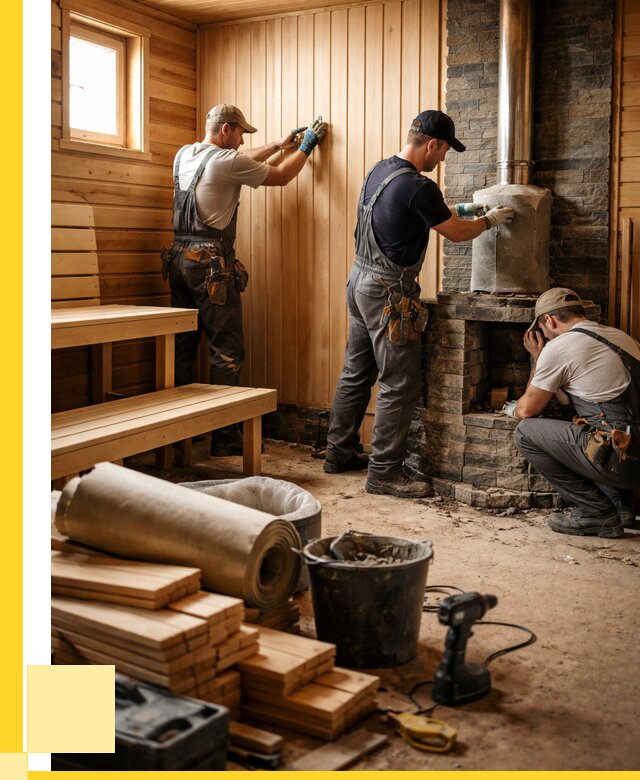 Ремонт бань под ключ в Костомукше от 45909 р. | ЭриданКтм