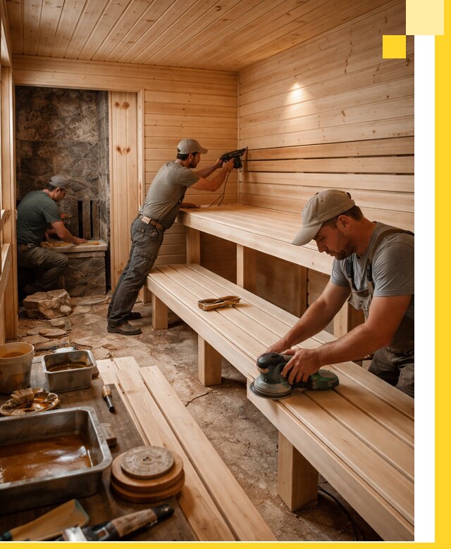 Профессиональная отделка бань в Костомукше под ключ, с гарантией