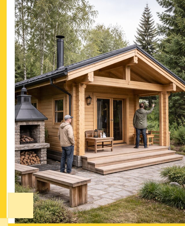 Деревянные бани под ключ в Костомукше от 459090 р. | ЭриданКтм