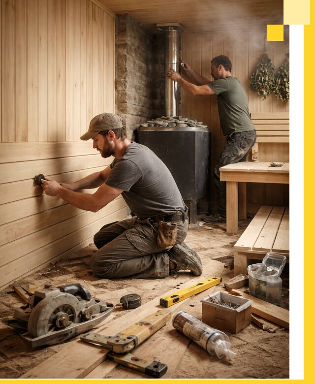 Полное строительство и оснащение парных под ключ в Костомукше