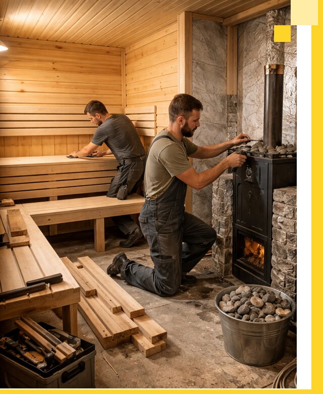 Дизайн и строительство интерьеров бань под ключ в Костомукше