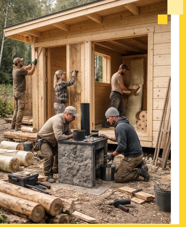 Купить баню под ключ в Костомукше строительство монтаж отделка