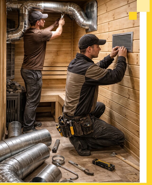 Проектирование и монтаж вентиляции бани в Костомукше под ключ