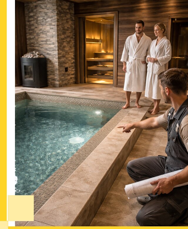 Проект бани с бассейном под ключ в Костомукше от 66313 р. | ЭриданКтм