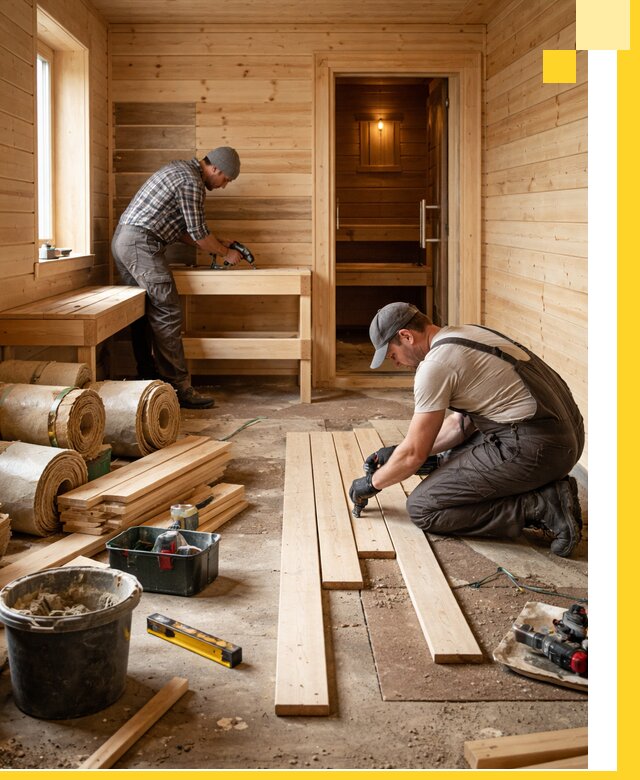 Индивидуальный проект бани с комнатой отдыха под ключ в Костомукше