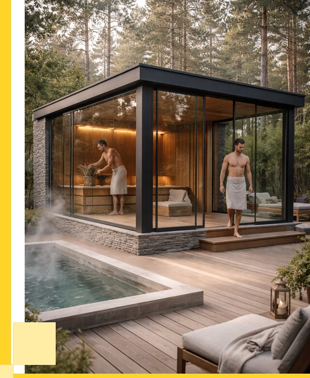 Стеклянные бани и двери в Костомукше от 459090 р. | ЭриданКтм