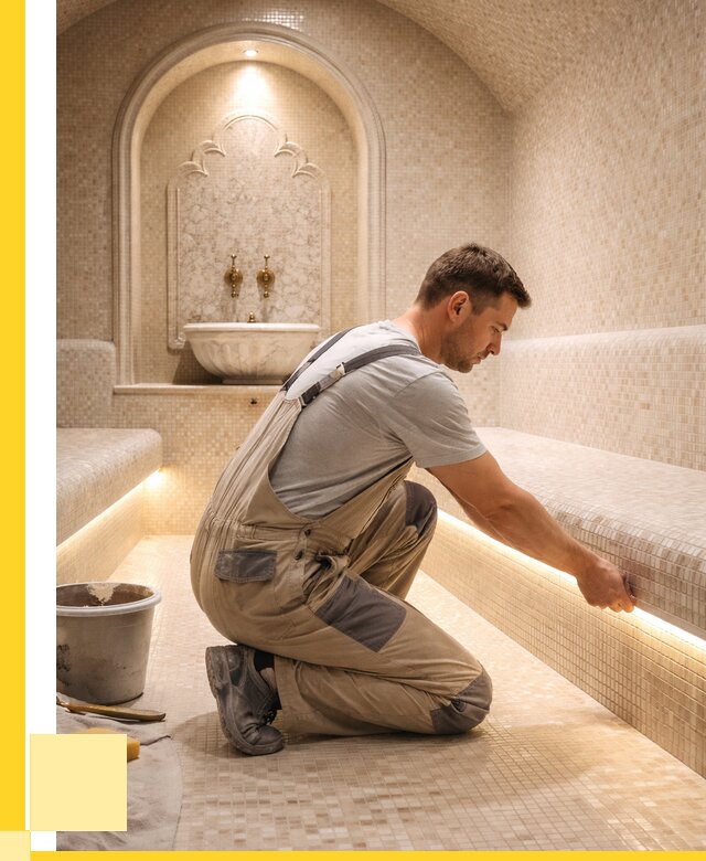 Отделка хамамов под ключ в Костомукше от 5611 р. | ЭриданКтм