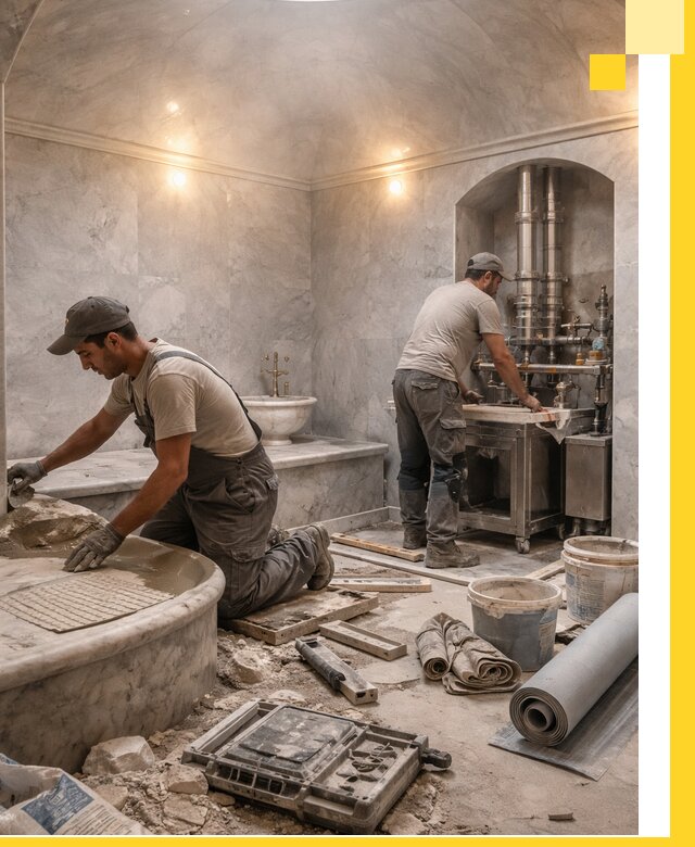 Строительство турецких бань хаммам под ключ в Костомукше