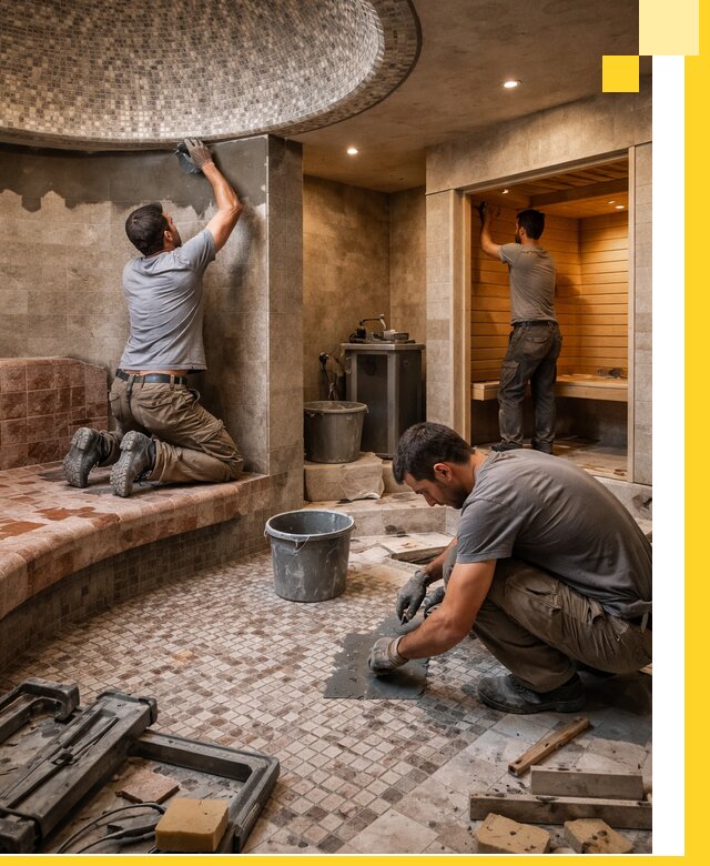 Проект и строительство хамама бани и сауны под ключ в Костомукше